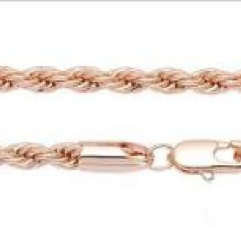 Apzeltīta rokassprādze Klasisks Franču virves pinums