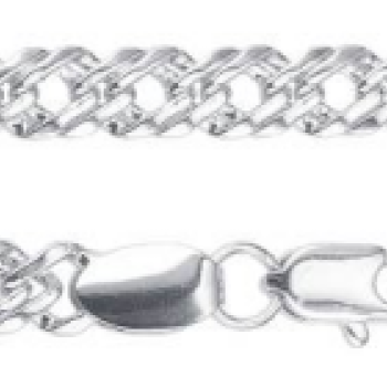 Rokassprādze ar rodija pārklājumu Klasisks Rombo austu stiepļu posmu pinums