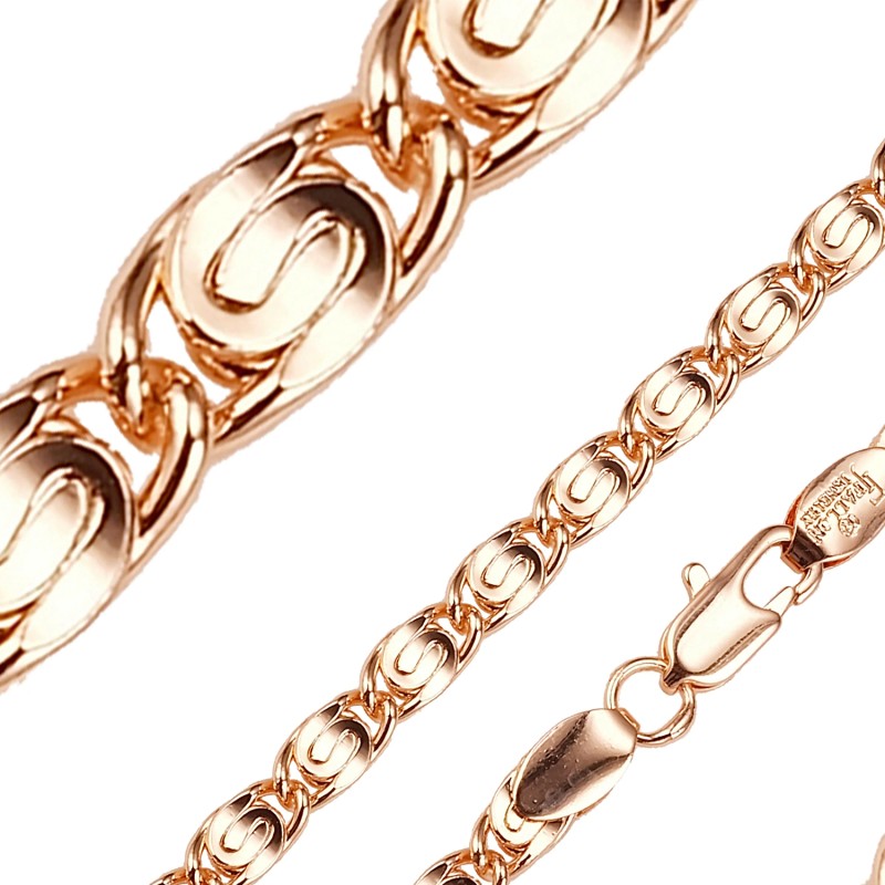 Apzeltītā ķēdīte Klasiskā saplacinātu gliemežu posmu virkne