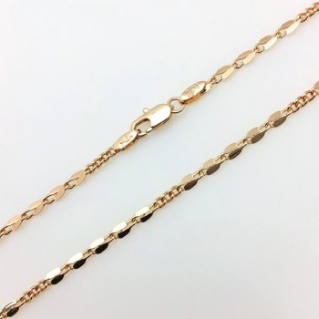 Apzeltītā ķēdīte Mežģīņu fliteru(Lace Sequin) posmu virkne