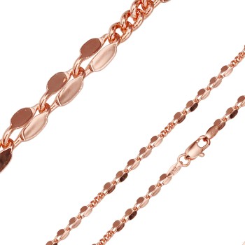 Apzeltītā ķēdīte Mežģīņu fliteru(Lace Sequin) posmu virkne