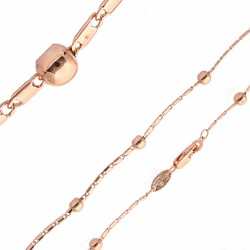 Apzeltītā ķēdīte Bumbiņu un 2 pušu apaļa gliemežvāka posmu virkne