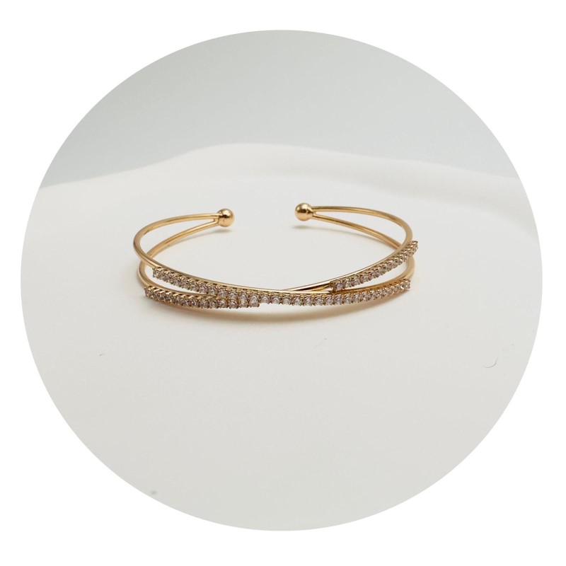 Apzeltīta rokassprādze-bangle