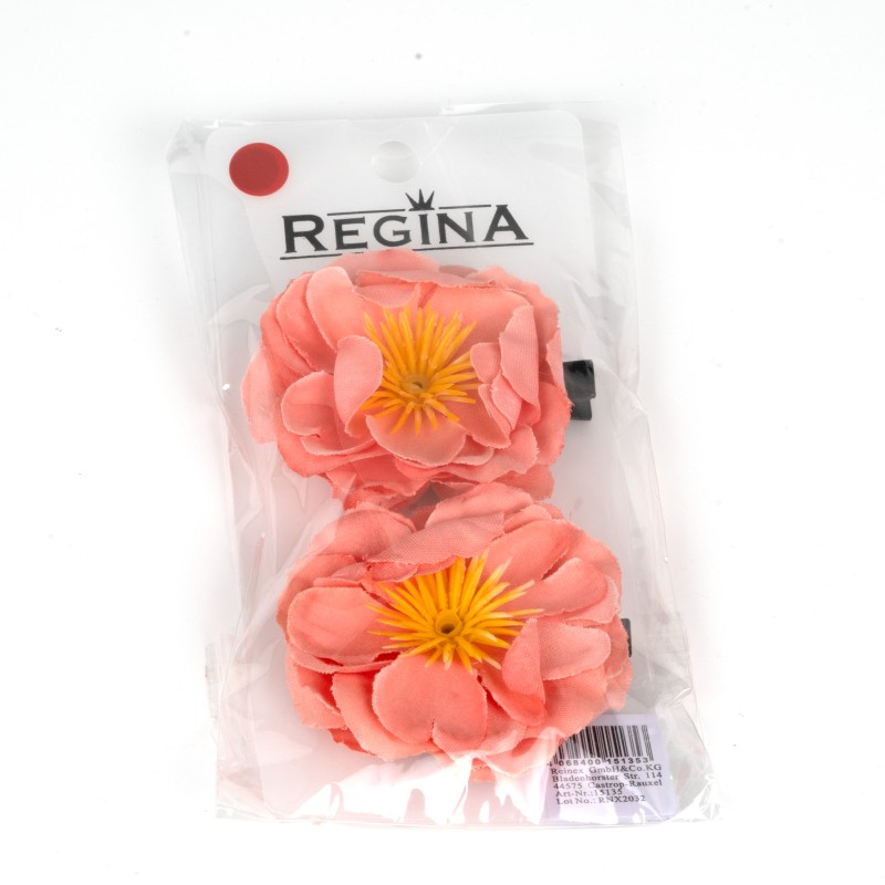 Matu sprādze-knābis ar puķi REGINA (2 gab.)