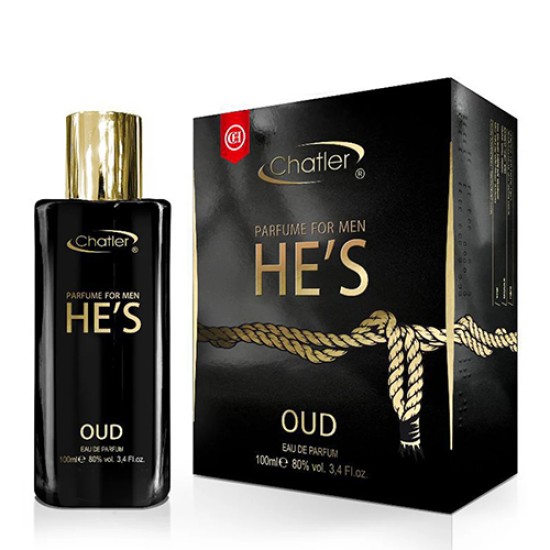 Chatler HE'S OUD FOR MEN vīriešu smaržūdens 100ml Chatler HE'S OUD FOR MEN vīriešu smaržūdens 100ml
