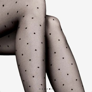 LORES TULLE zeķubikses ar melniem punktiņiem 20den