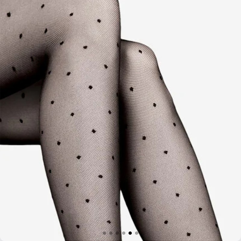 LORES TULLE zeķubikses ar melniem punktiņiem 20den