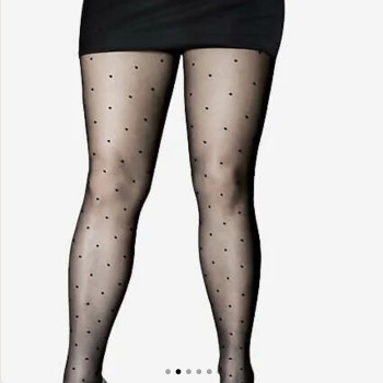 LORES POINT PLUS zeķubikses ar melniem punktiņiem 20den