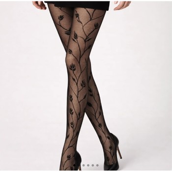 LORES SAVONA  tīkliņa zeķubikses ar ziedu rakstu