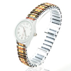 OMAX rokas pulkstenis sieviešu metāla elastīga siksna Ø2,8cm