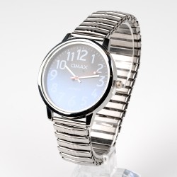 OMAX rokas pulkstenis metāla elastīga siksna Ø4cm