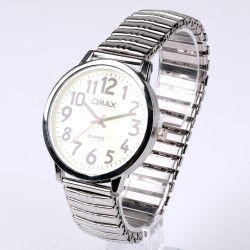 OMAX rokas pulkstenis metāla elastīga siksna Ø4cm