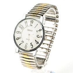 OMAX rokas pulkstenis metāla elastīga siksna Ø4,2cm