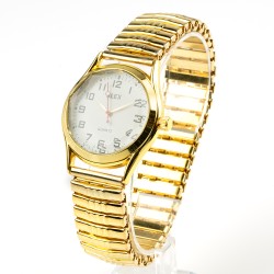 ALEX rokas pulkstenis sieviešu metāla elastīga siksna Ø3,2cm