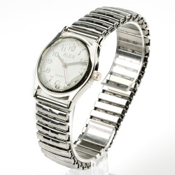 ALEX rokas pulkstenis sieviešu metāla elastīga siksna Ø3,2cm