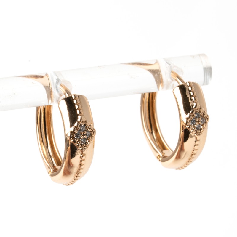 Apzeltīti auskari riņķi