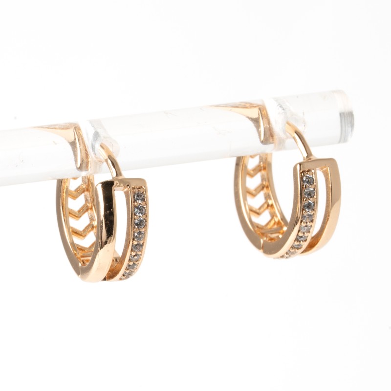 Apzeltīti auskari riņķi