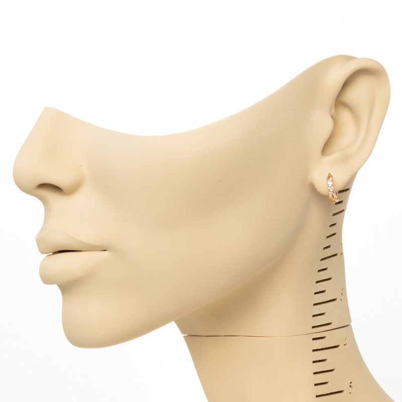 Apzeltīti auskari riņķi