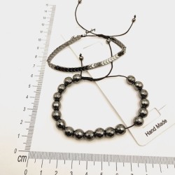 akmens rokassprādze hematīta (2gab.)