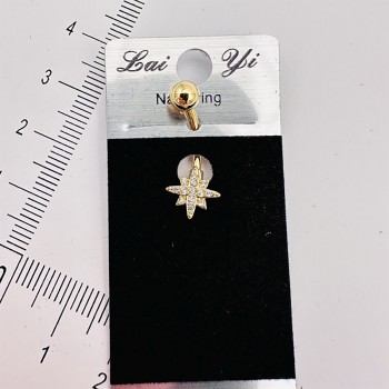 Apzeltīts pīrsings Lai Yi ķirurģiskais tērauds