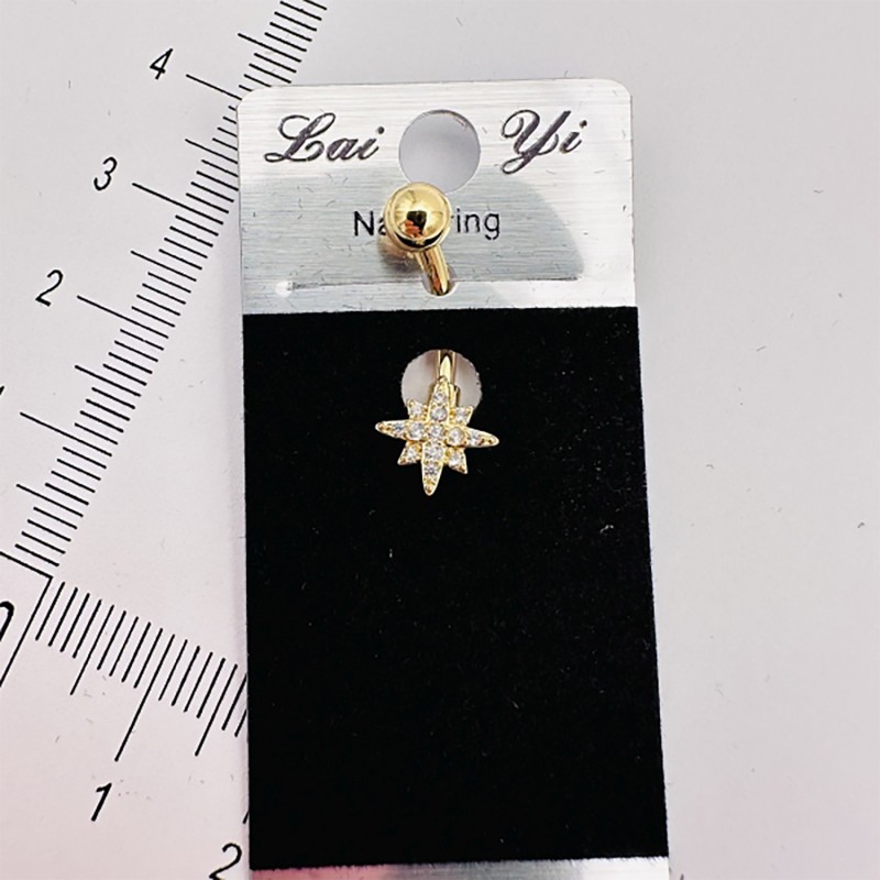 Apzeltīts pīrsings Lai Yi ķirurģiskais tērauds