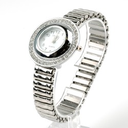 OMAX rokas pulkstenis metāla elastīga siksna Ø3,5cm