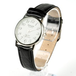 OMAX rokas pulkstenis Ø3,3cm ar ādas siksnu