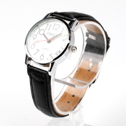 OMAX rokas pulkstenis Ø2,8cm ar ādas siksnu
