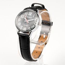 OMAX rokas pulkstenis sieviešu Ø2,7cm ar ādas siksnu