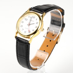 OMAX rokas pulkstenis Ø3cm ar ādas siksnu