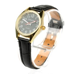 OMAX rokas pulkstenis Ø2,5cm ar ādas siksnu