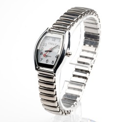 OMAX rokas pulkstenis sieviešu metāla elastīga siksna 2,3x2,4cm