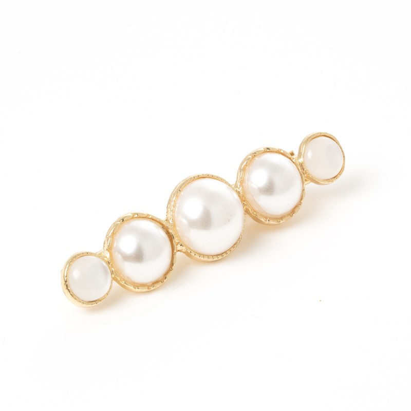 Matu sprādze-knābis ar dekoru 6cm metāla