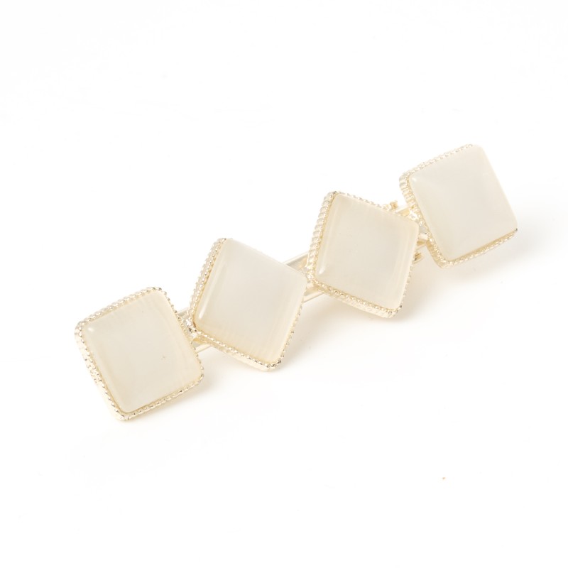 Matu sprādze-knābis ar dekoru 6cm metāla