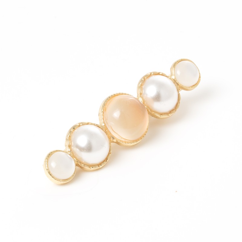 Matu sprādze-knābis ar dekoru 6cm metāla