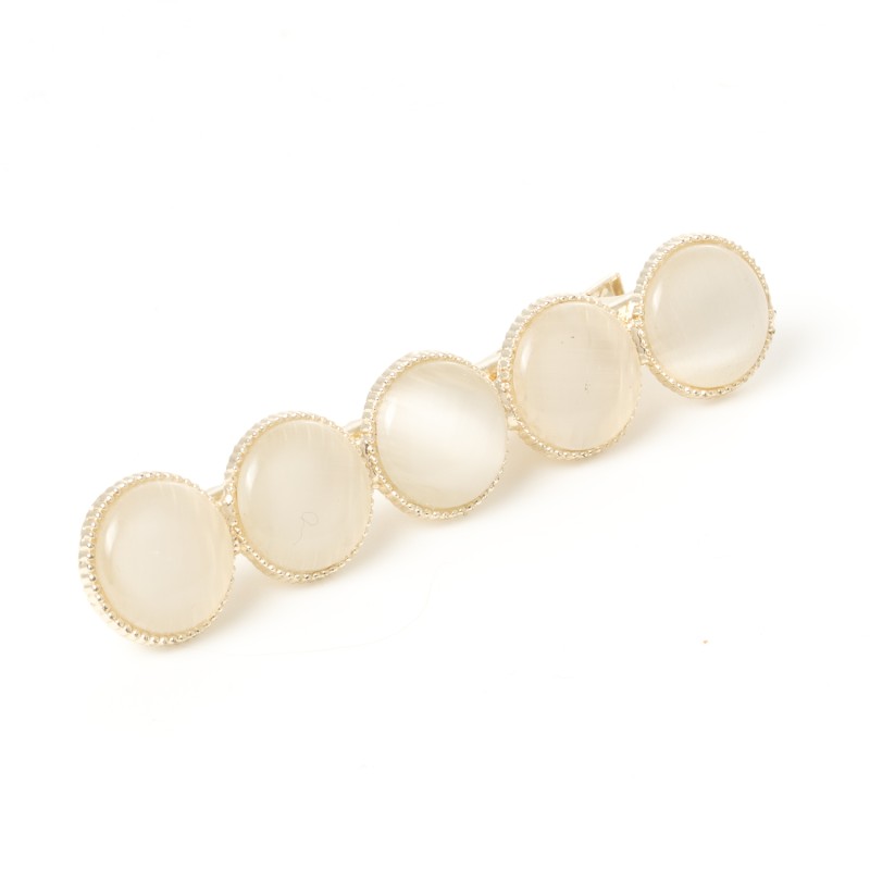 Matu sprādze-knābis ar dekoru 6cm metāla