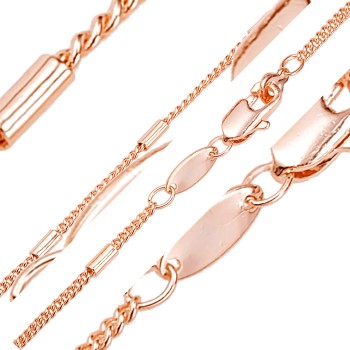 Apzeltītā ķēdīte Klasisks pinums ar cilindriskiem posmiem