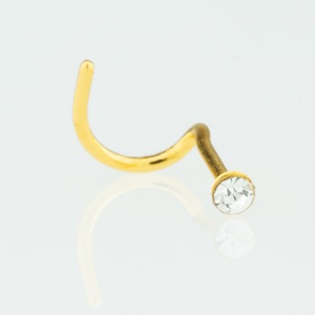 Deguna pīrsings ar spirāli galā