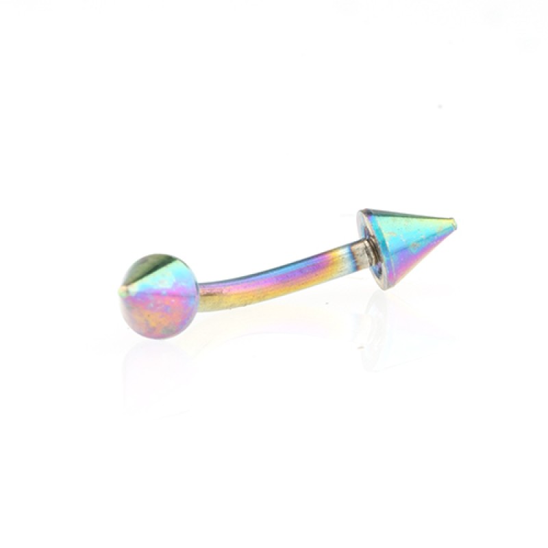 Pīrsings lūpai izliekts stienītis ar konusa uzgaļiem