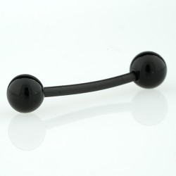 Pīrsings mēlei stienītis ar bumbiņveida uzgaļiem