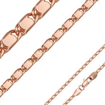 Apzeltītā ķēdīte Plakanu smalku pulētu gliemežvāku posmu virkne