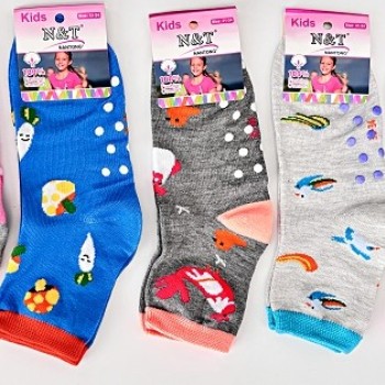 Zeķes meitenēm N&T neslīdošas (1 pāris)