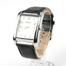 OMAX rokas pulkstenis 3,3x4,5cm ar ādas siksnu