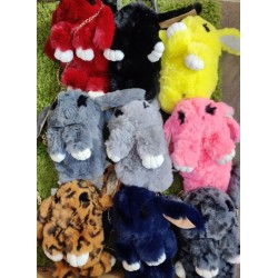 Bērnu mugursoma pūkaina ar ausīm Zaķis