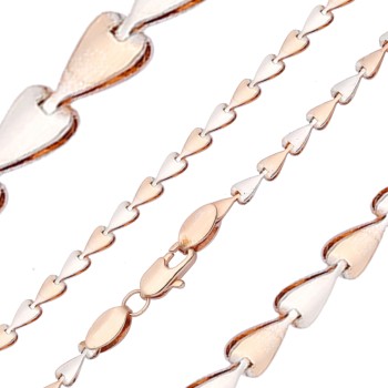 Apzeltīta rokassprādze Eleganta lapveida sirds formas virkne