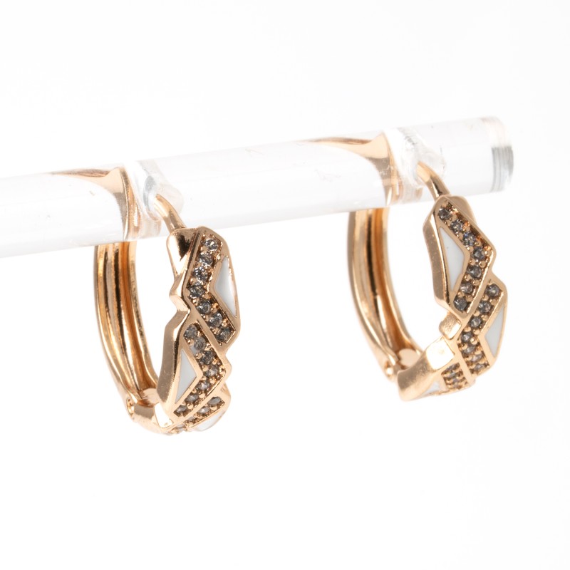 Apzeltīti auskari riņķi