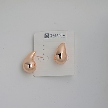 Apzeltīti auskari nagliņas Lāses formas