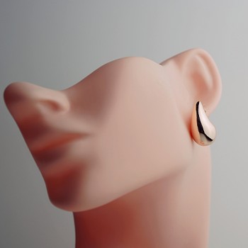 Apzeltīti auskari nagliņas Lāses formas