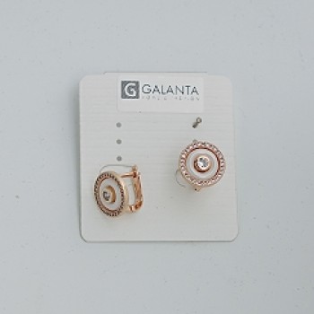 Apzeltīti auskari ar keramiku