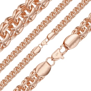 Apzeltīta rokassprādze Bismarks pinums dubultais rolo